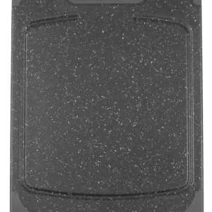 Schneidebrett mit Saftrinne, in Granitoptik, Schwarz, 290 x 200 mm Preiswert